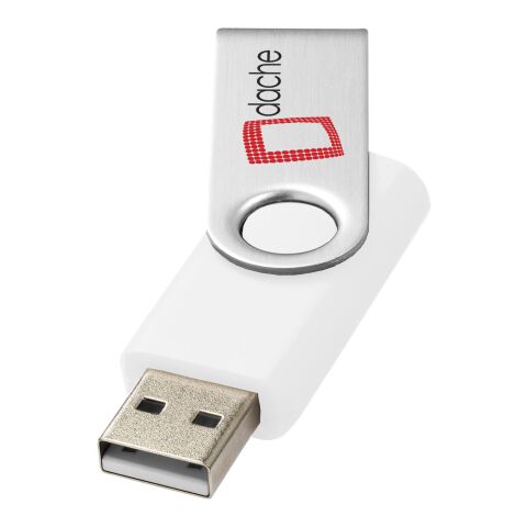 Werbeartikel Rotate Basic USB-Stick 16GB – absolutes weiss – mit Logo bedruckt