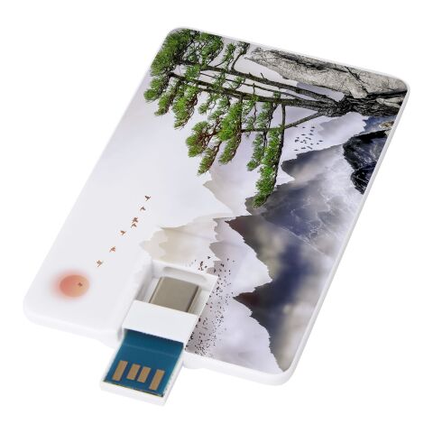 Duo slim 32 GB USB-Stick mit Typ-C und USB-A 3.0 Standard | weiss | ohne Werbeanbringung | Nicht verfügbar | Nicht verfügbar