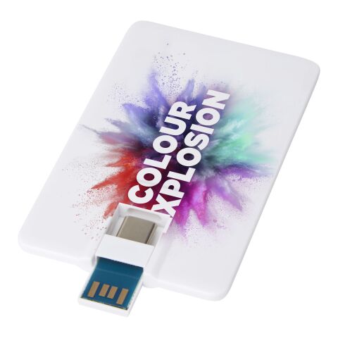 Duo slim 64 GB USB-Stick mit Typ-C und USB-A 3.0 Standard | weiß | ohne Werbeanbringung | Nicht verfügbar | Nicht verfügbar