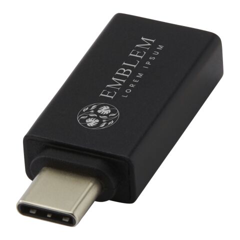 Adapt USB C auf USB A 3.0 Adapter aus Aluminium Standard | schwarz | ohne Werbeanbringung | Nicht verfügbar | Nicht verfügbar