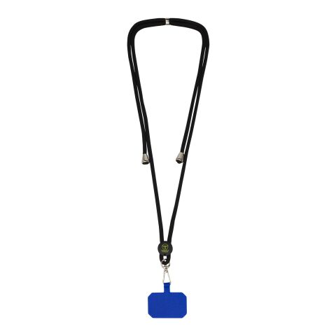 Werbeartikel Kubi Lanyard Schlüsselband Handykette 160cm Universal-Halterung verstellbar mit Metallhaken – royalblau – mit Logo bedruckt