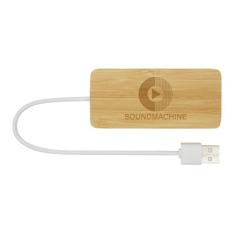 Tapas USB-Hub aus Bambus Standard | beige | ohne Werbeanbringung | Nicht verfügbar | Nicht verfügbar