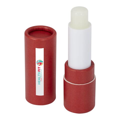 Werbeartikel Adony Lippenbalsam – rot – mit Logo bedruckt