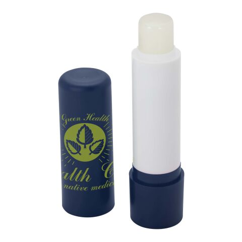 48h Express-Druck Werbeartikel Eden Lippenpflege Vanille – blau – mit Logo bedruckt