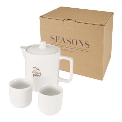 Suki Set aus Teekanne und Tassen Standard | weiss | ohne Werbeanbringung | Nicht verfügbar | Nicht verfügbar