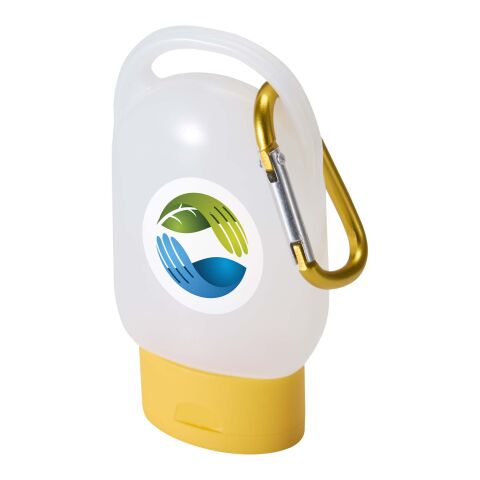 Werbeartikel Squeeky hand wash – gelb – mit Logo bedruckt