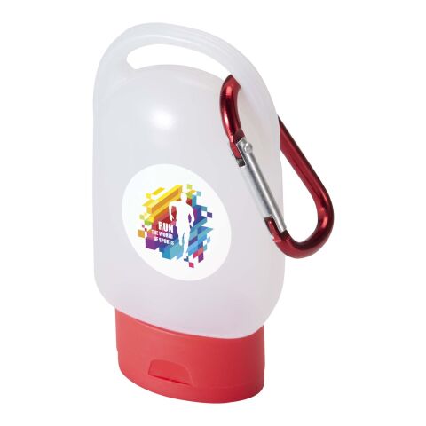 Werbeartikel Squeeky hand wash – rot – mit Logo bedruckt