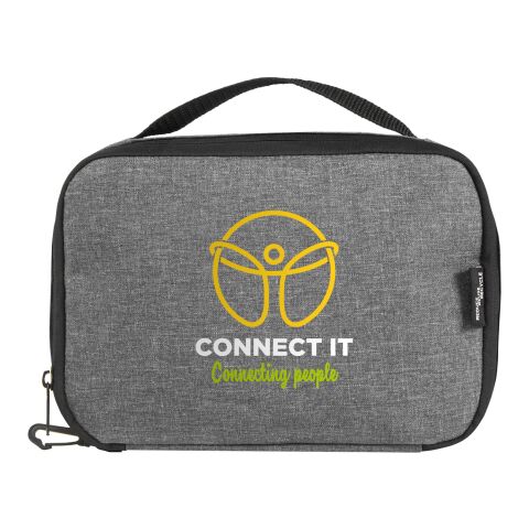 Werbeartikel Ross GRS RPET Tech Tasche, 1 l – heather grau – mit Logo bedruckt