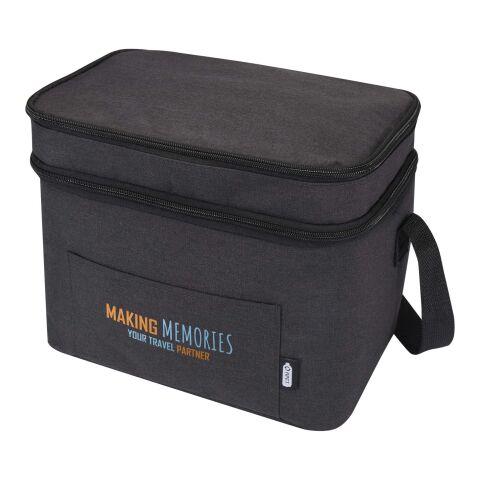 Nachhaltiger Werbeartikel Tundra GRS RPET Kühltasche 13 L – Heather Charcoal – mit Logo bedruckt