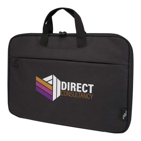 Werbeartikel Libra 2-in-1-Laptoptasche aus recyceltem GRS-Material 3 L – Heather Charcoal – mit Logo bedruckt