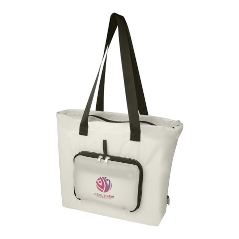 Nachhaltiger Werbeartikel EcoFold faltbare RPET Tragetasche 16 L – Sandstone – mit Logo bedruckt
