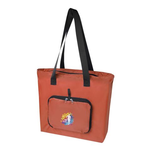 Nachhaltiger Werbeartikel EcoFold faltbare RPET Tragetasche 16 L – Brick – mit Logo bedruckt