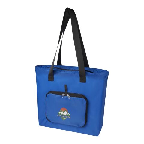 Nachhaltiger Werbeartikel EcoFold faltbare RPET Tragetasche 16 L – royalblau – mit Logo bedruckt