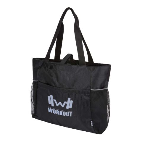 Nachhaltiger Werbeartikel Nomad GRS-recycelte Yoga Tragetasche 18 L – schwarz – mit Logo bedruckt