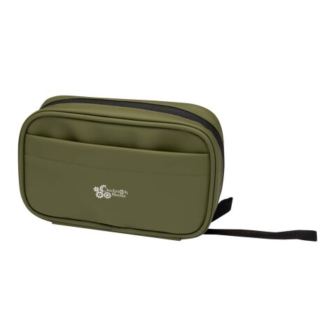 48h Express-Druck Werbeartikel Resi Plus GRS recycelte Tech-Tasche 1L – waldgrün – mit Logo bedruckt