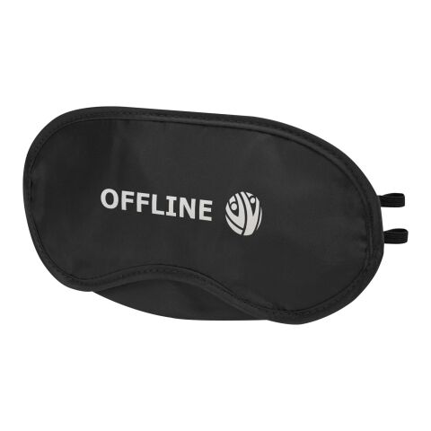 48h Express-Druck Werbeartikel Traveler Schlafmaske – schwarz – mit Logo bedruckt