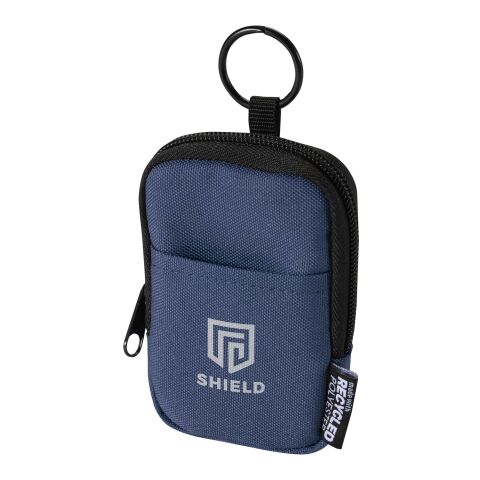 48h Express-Druck Nachhaltiger Werbeartikel Byron Clip & Go GRS recycelte kleine Tasche 0,2L – navy – mit Logo bedruckt