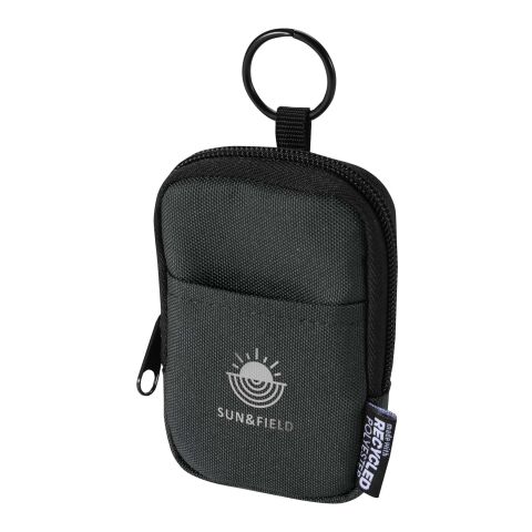 48h Express-Druck Nachhaltiger Werbeartikel Byron Clip & Go GRS recycelte kleine Tasche 0,2L – schwarz – mit Logo bedruckt