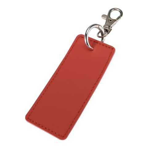 Werbeartikel Schlüsselanhänger Resi Plus GRS recyceltes PU-Leder rechteckig Taschen-Charm edles Design nachhaltig ideal für Logos – Brick – mit Logo