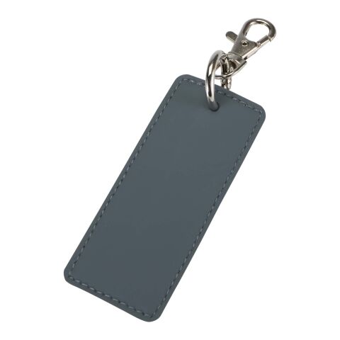 Werbeartikel Schlüsselanhänger Resi Plus GRS recyceltes PU-Leder rechteckig Taschen-Charm edles Design nachhaltig ideal für Logos – Hale Blue – mit