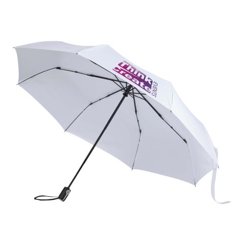 Gale 27" faltbarer RPET-Regenschirm mit automatischer Öffnungs- und Schließfunktion weiß