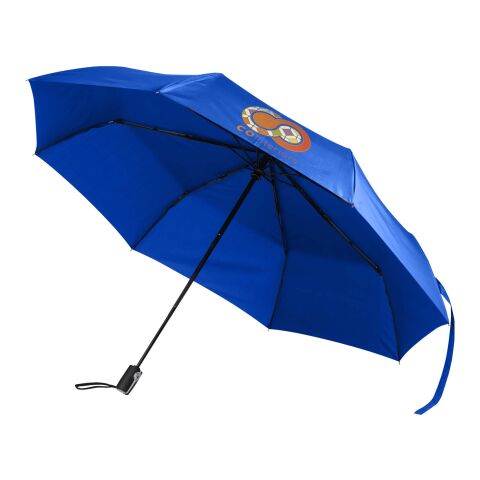 48h Express-Druck Werbeartikel Gale 27" faltbarer RPET-Regenschirm mit automatischer Öffnungs- und Schliessfunktion – royalblau – mit Logo bedruckt