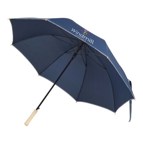 48h Express-Druck Werbeartikel Norman 30" RPET Sturmschirm – navy – mit Logo bedruckt