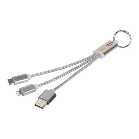 3-in-1 Metall-Ladekabel mit Schlüsselanhänger