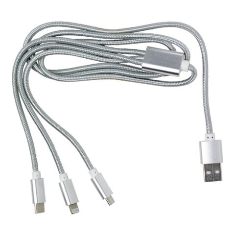 3-in-1 Ladekabel 'Belfast' aus Aluminium und Nylon