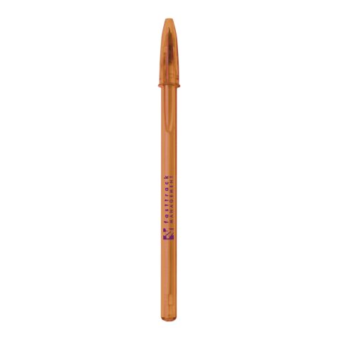BIC® Style Kugelschreiber orange | schwarze Tinte | 1-farbiger Siebdruck | Schaft-Clipverlängerung | 20.00 mm x 55.00 mm