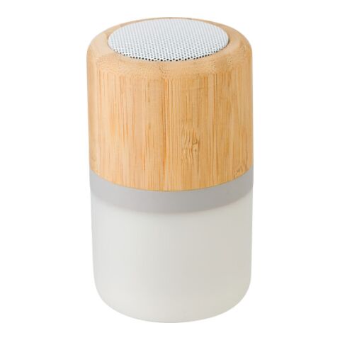 Wireless Lautsprecher aus Bambus mit Beleuchtung hellbraun | ohne Werbeanbringung | Nicht verfügbar | Nicht verfügbar