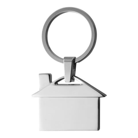 Schlüsselanhänger &#039;Villa&#039; aus Metall Silber | ohne Werbeanbringung | Nicht verfügbar | Nicht verfügbar