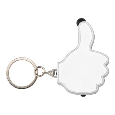 Schlüsselanhänger &#039;Like it&#039; aus ABS-Kunststoff Weiß | ohne Werbeanbringung | Nicht verfügbar | Nicht verfügbar