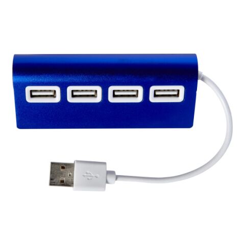 USB-Hub &#039;Square&#039; aus Aluminium Blau | ohne Werbeanbringung | Nicht verfügbar | Nicht verfügbar