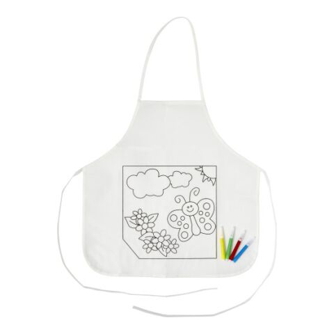 Küchenschürze &#039;Creativ Kids&#039; aus Polyester Weiß | ohne Werbeanbringung | Nicht verfügbar | Nicht verfügbar