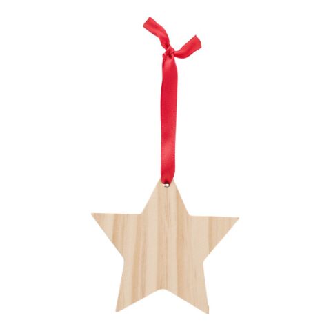 Weihnachtsbaumanhänger &#039;X-MAS Star&#039; aus Holz Braun | ohne Werbeanbringung | Nicht verfügbar | Nicht verfügbar