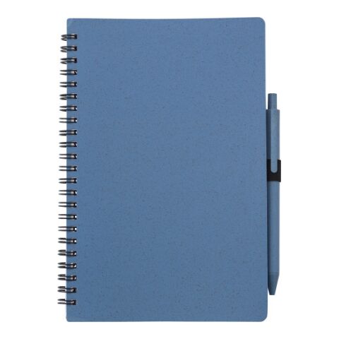 Notizbuch und Kugelschreiber aus Weizenstroh Blau | ohne Werbeanbringung | Nicht verfügbar | Nicht verfügbar