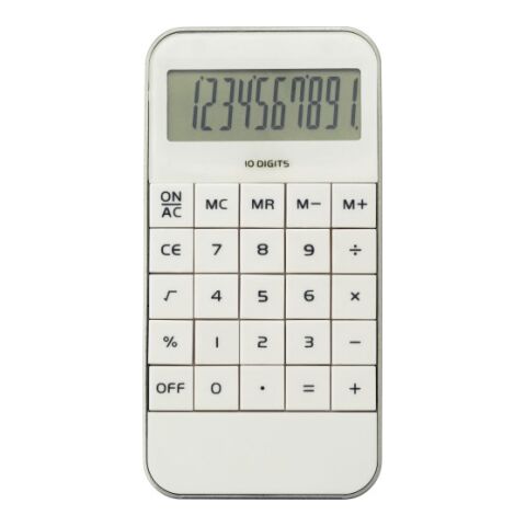 Taschenrechner &#039;Retro&#039; aus ABS-Kunststoff Weiß | ohne Werbeanbringung | Nicht verfügbar | Nicht verfügbar