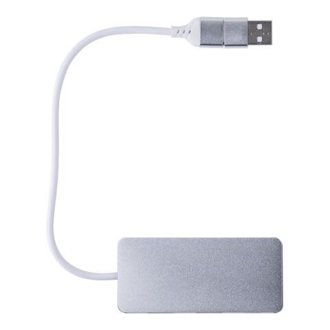 Aluminum USB Hub Layton Silber | ohne Werbeanbringung | Nicht verfügbar | Nicht verfügbar