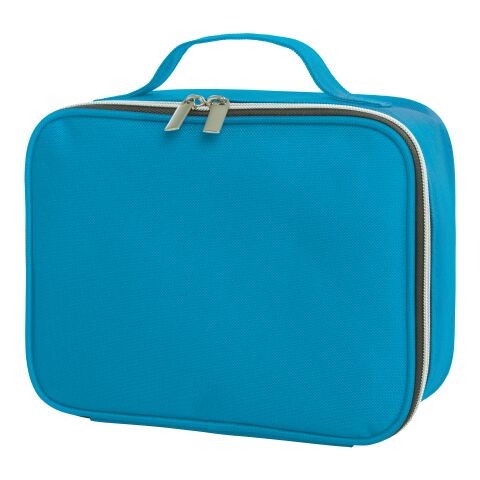 Werbeartikel HALFAR® Reissverschluss-Tasche SWITCH – neonblau – mit Logo bedruckt