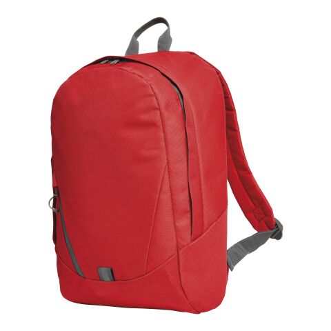 Werbeartikel HALFAR® Rucksack SOLUTION – rot – mit Logo bedruckt