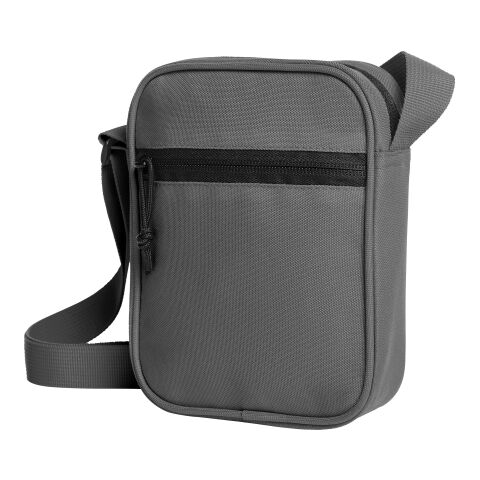 Werbeartikel HALFAR® CrossBag FLOW – anthrazit – mit Logo bedruckt