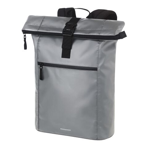 Werbeartikel HALFAR® Notebook-Rucksack KURIER – grau – mit Logo bedruckt