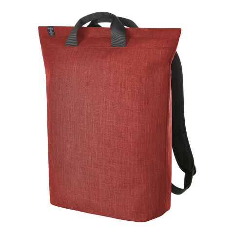 Nachhaltiger Werbeartikel HALFAR® Laptop-Rucksack EUROPE – rot – mit Logo bedruckt