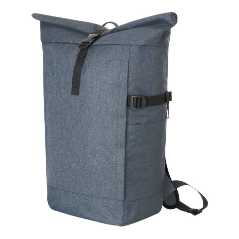 Werbeartikel HALFAR® Notebook-Rucksack CIRCLE L – blau-grau – mit Logo bedruckt