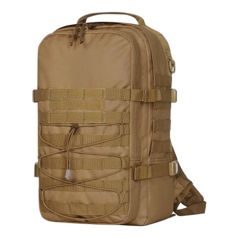 Werbeartikel HALFAR® Notebook-Rucksack MOLLE – braun – mit Logo bedruckt