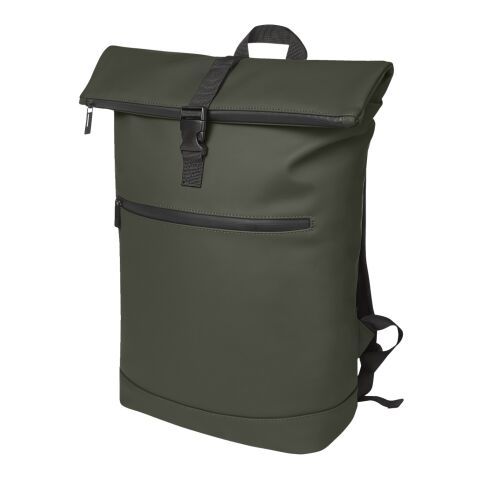 Werbeartikel HALFAR® Laptop-Rucksack PURE – olivgrün – mit Logo bedruckt