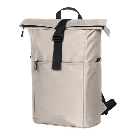 Werbeartikel HALFAR® Rucksack BASIC – beige – mit Logo bedruckt