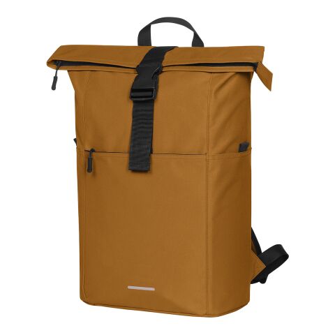 Werbeartikel HALFAR® Rucksack BASIC – braun – mit Logo bedruckt