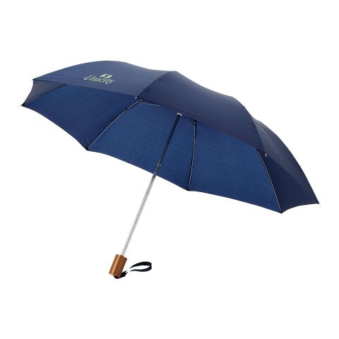 Werbeartikel 20" Oho Schirm mit 2 Segmenten – navy – mit Logo bedruckt